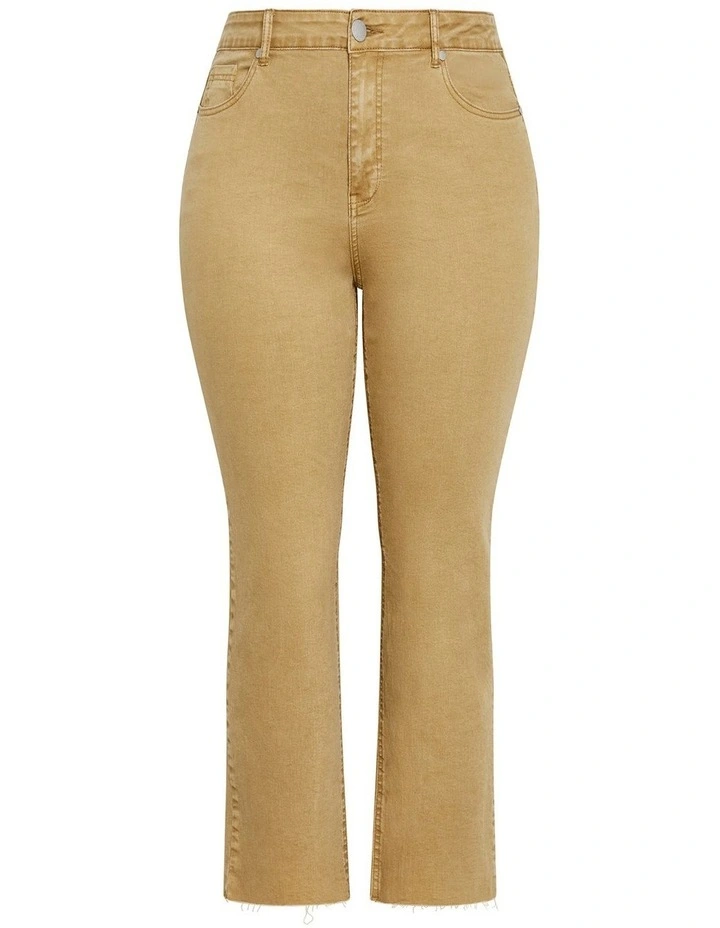 Plus Size Harley Fit Clover Row Straight Jean in Toffee image 3