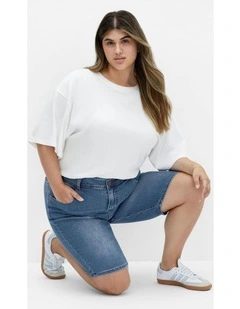 Classic Pins Shorts in Mid Denim