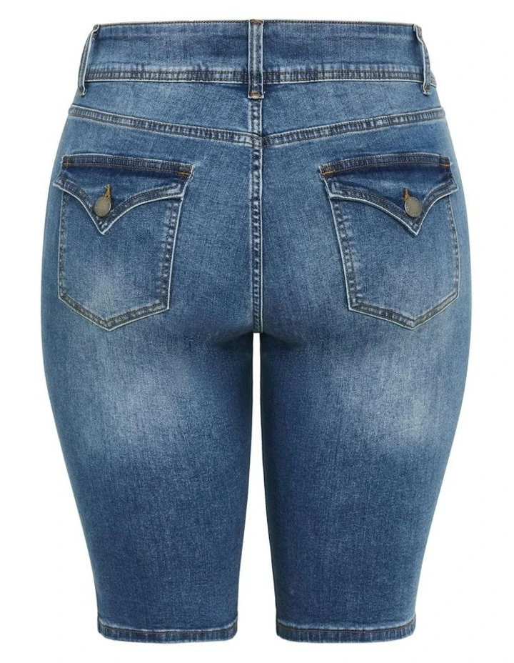 Classic Pins Shorts in Mid Denim image 5