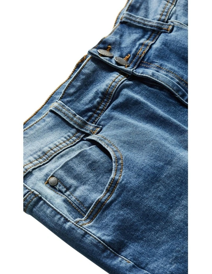 Classic Pins Shorts in Mid Denim image 6