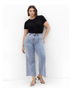 Plus Size Harley Fit Corinne Wide Leg Jean in Light Wash
