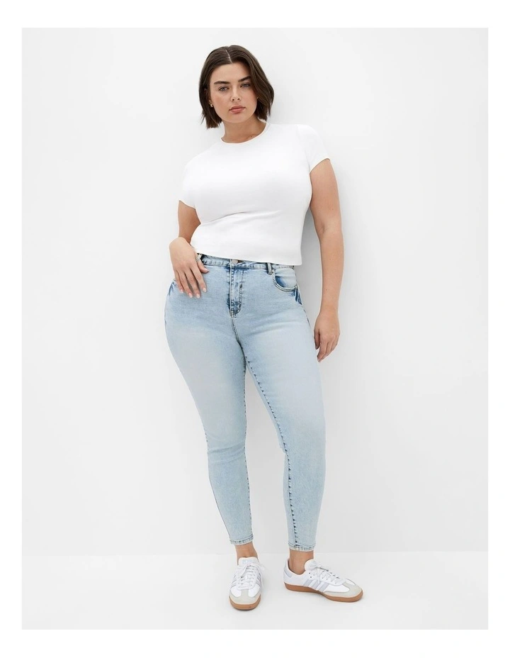 Plus Size Harley Fit Karla Skinny Jeans in Light Wash image 1