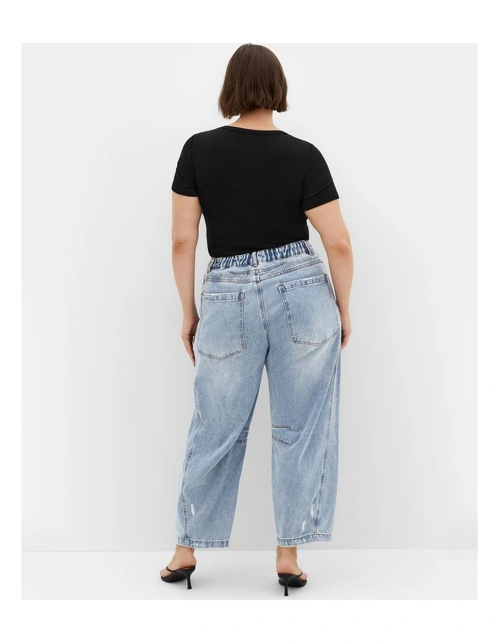 Plus Size Harley Fit Bea Barrel Jean in Dirty Wash image 2