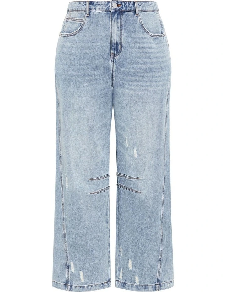 Plus Size Harley Fit Bea Barrel Jean in Dirty Wash image 3