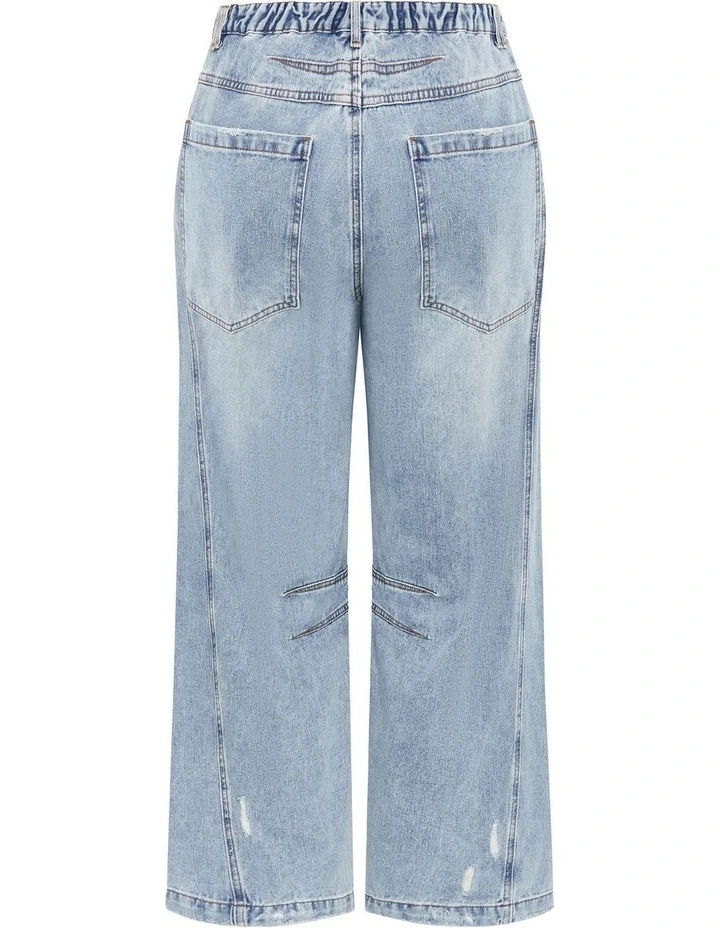 Plus Size Harley Fit Bea Barrel Jean in Dirty Wash image 4