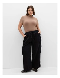 Plus Size Milly Cargo Pant in Black