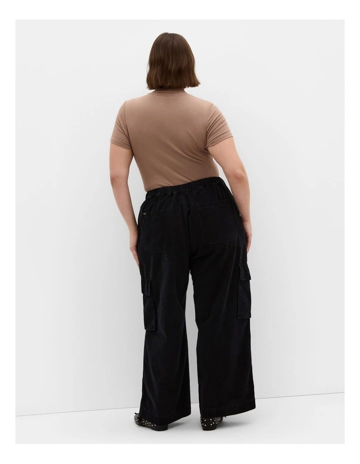 Plus Size Milly Cargo Pant in Black image 2