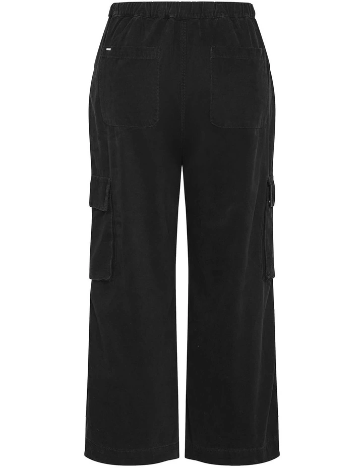 Plus Size Milly Cargo Pant in Black image 4