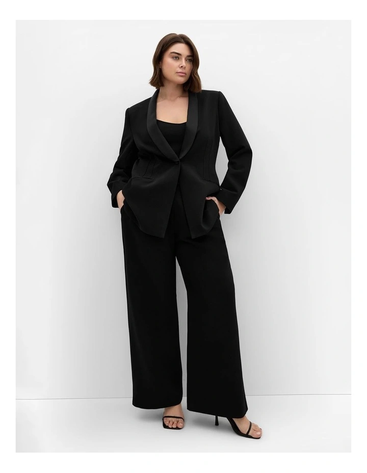Plus Size Alece Wide Leg Pant in Black image 1
