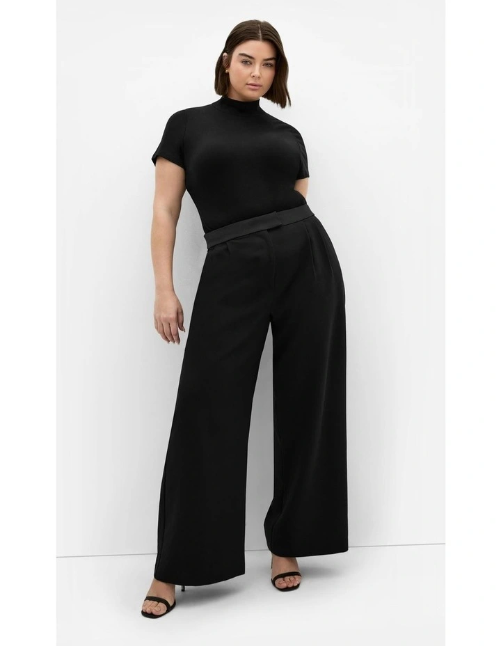 Plus Size Alece Wide Leg Pant in Black image 5