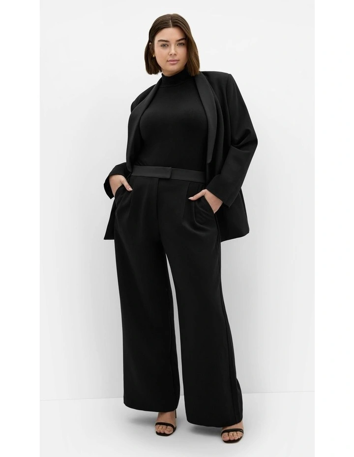 Plus Size Alece Wide Leg Pant in Black image 7