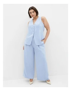 Plus Size Tori Wide Leg Pant in Bluebell