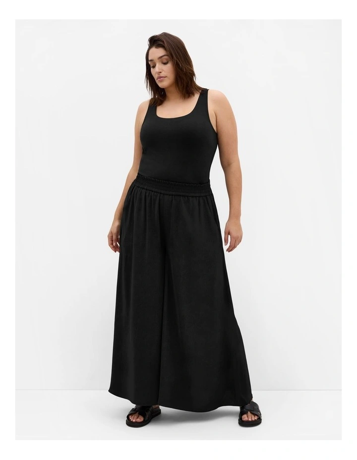 Plus Size Eliah Wide Leg Pant in Black image 1
