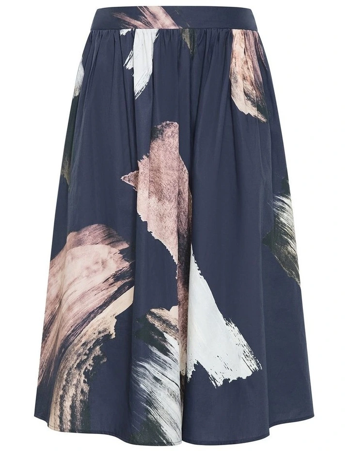 Plus Size Alisha Print Skirt in Navy image 3