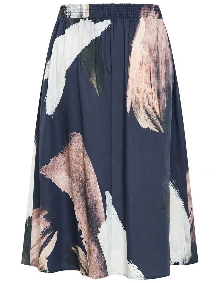 Plus Size Alisha Print Skirt in Navy image 4