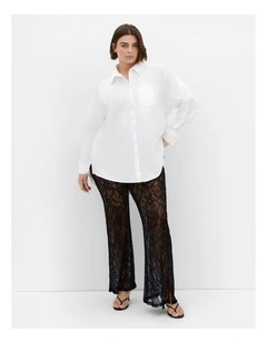 Plus Size Aura Lace Pant in black