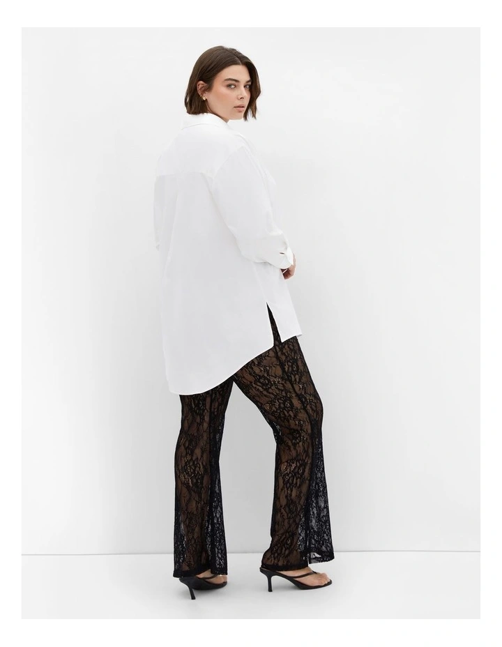 Plus Size Aura Lace Pant in black image 2