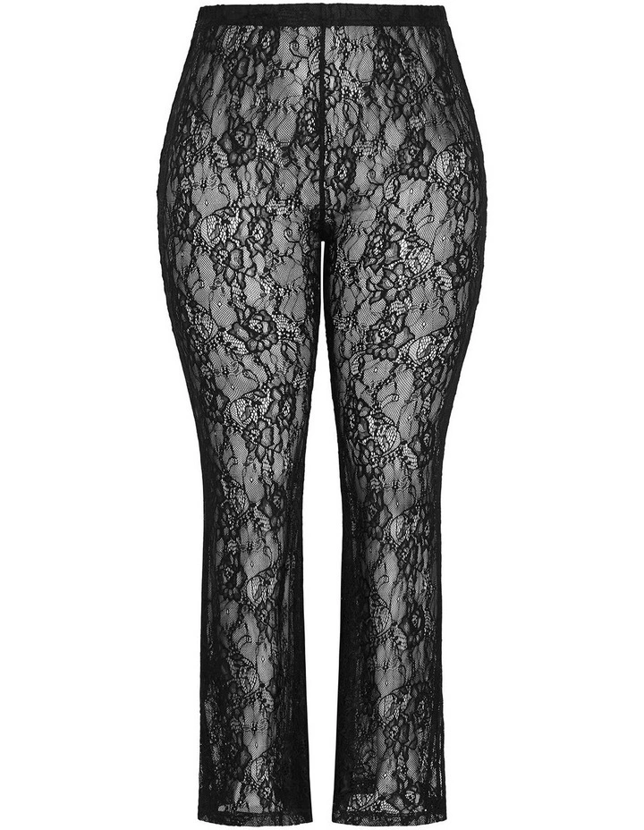 Plus Size Aura Lace Pant in black image 3