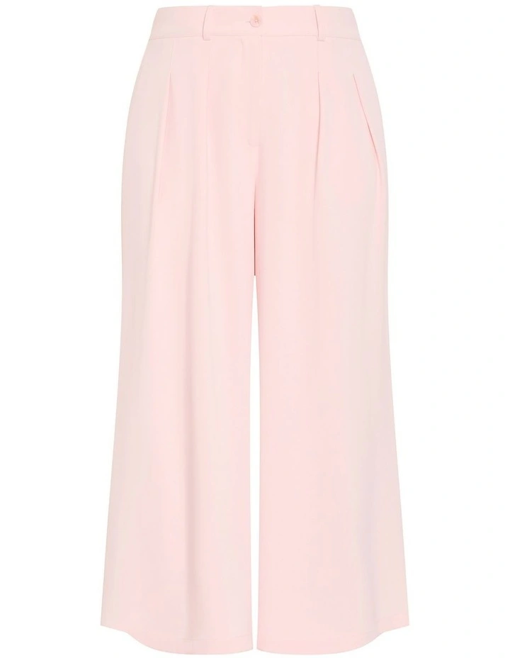 Plus Size Abbie Fully Lined Wide Leg Pant in Baby Pink image 3