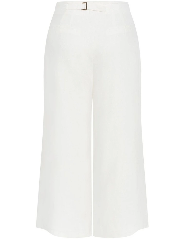 Plus Size Abbie Linen Pant in Ivory image 3