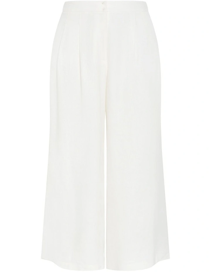 Plus Size Abbie Linen Pant in Ivory image 4