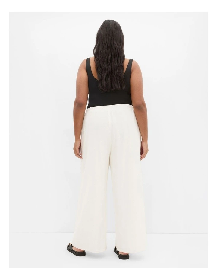 Plus Size Holly Linen Regular Length Pant in Ivory image 2