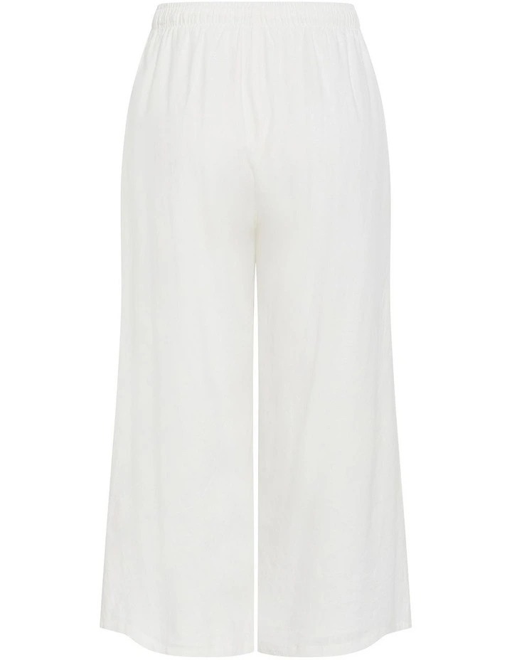 Plus Size Holly Linen Regular Length Pant in Ivory image 4