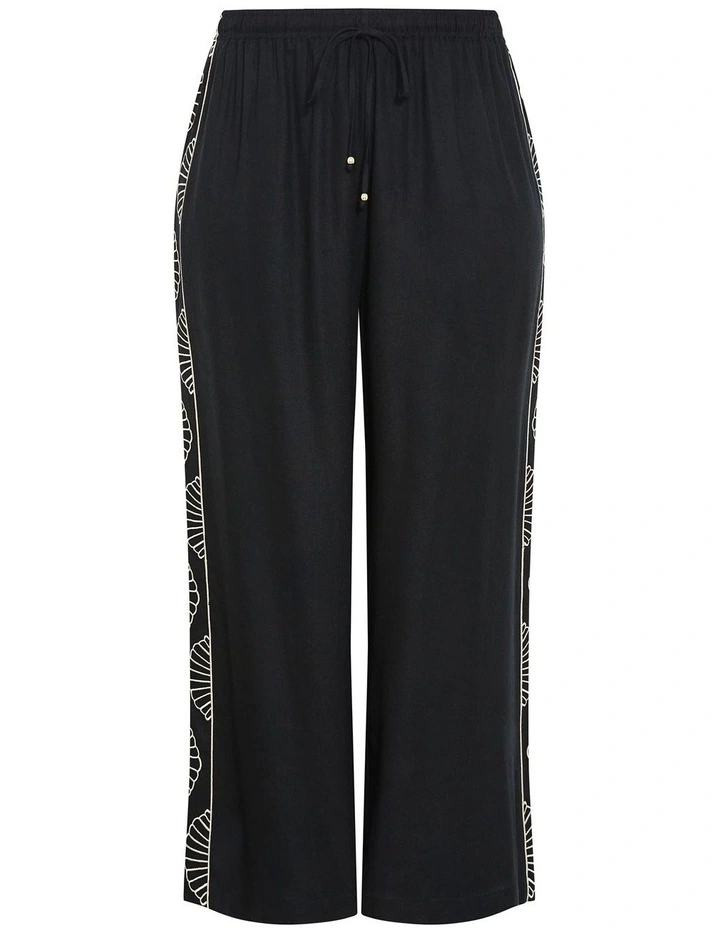 Plus Size Bianca Side Detail Pant in Black image 3