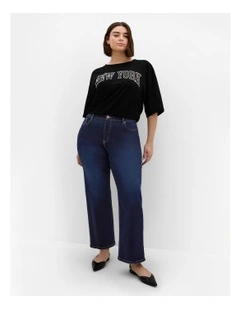 Plus Size Harley Fit Dani Straight Leg Jean in Dark Wash