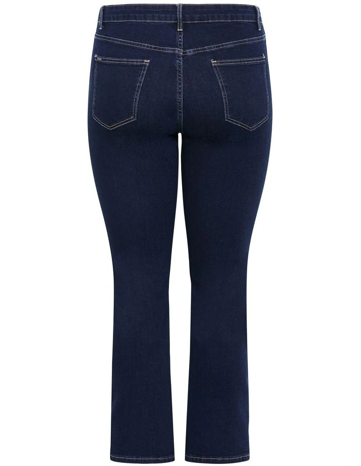 Plus Size Asha Fit Dena Ankle Grazer Jeans in Dark Wash image 4