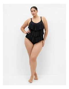Plus Size Azores Tiered 1 Piece in Black