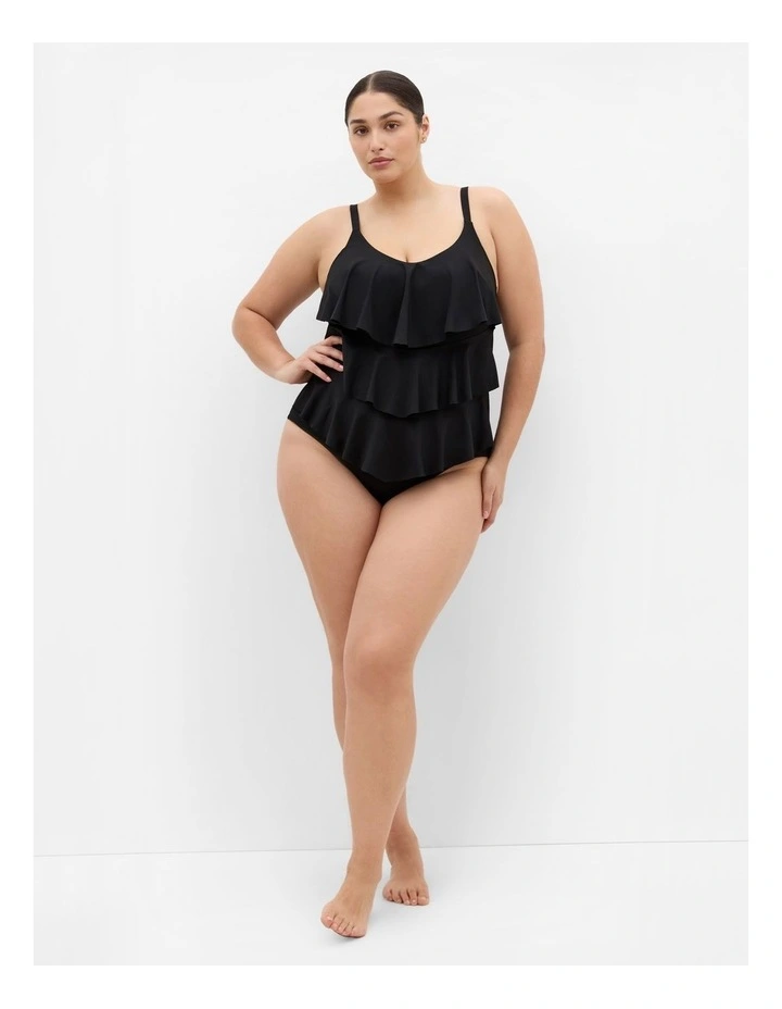 Plus Size Azores Tiered 1 Piece in Black image 1