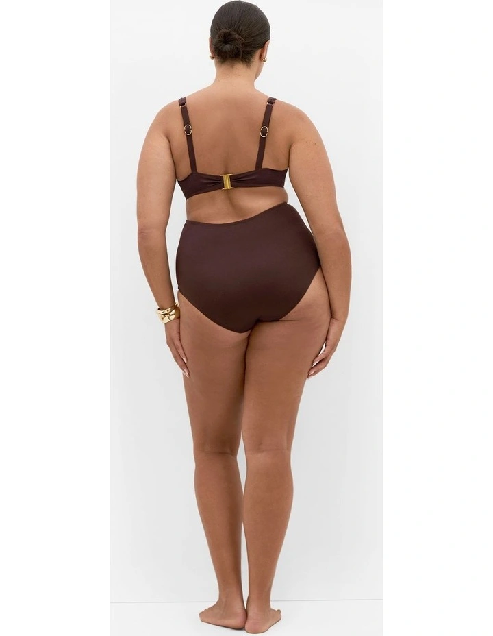 Plus Size Capri Underwire Bikini Top in Chocolate image 4