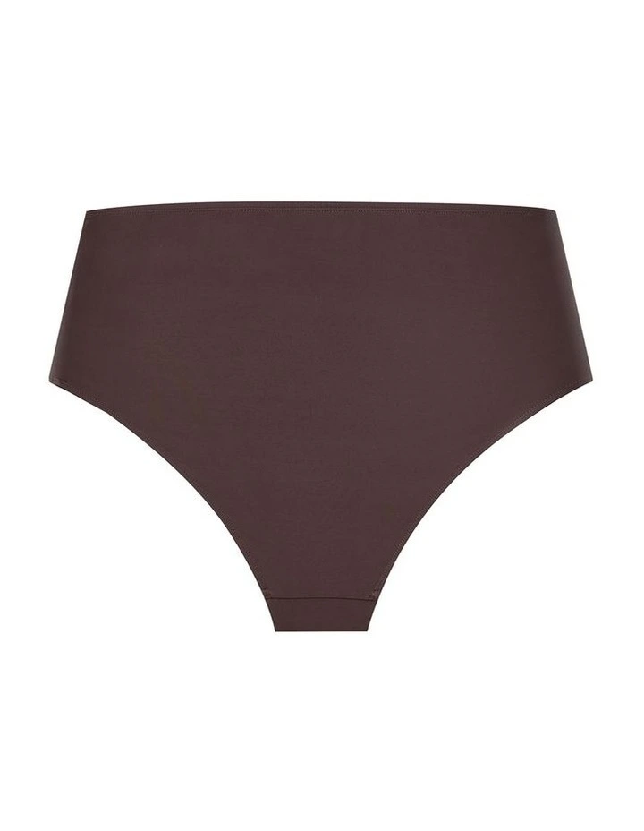 Plus Size Capri Hi Waist Bikini Brief in Chocolate image 4