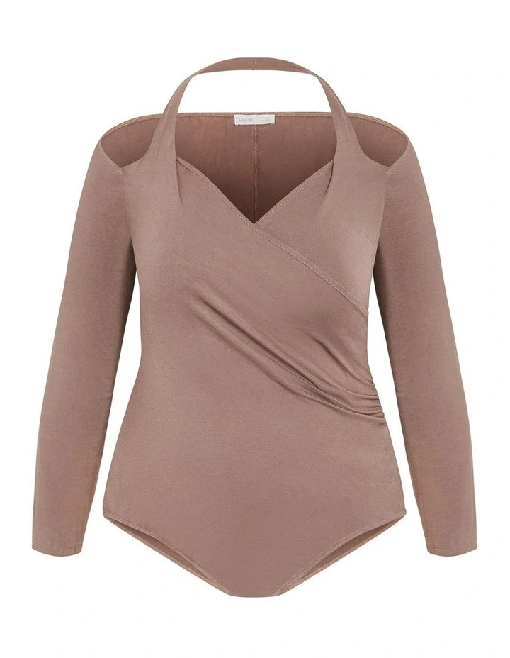 Plus Size Keyla Bodysuit in Fawn image 3