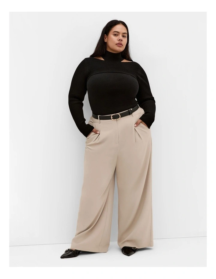 Plus Size Remi Cut Out Jumper in Black image 1