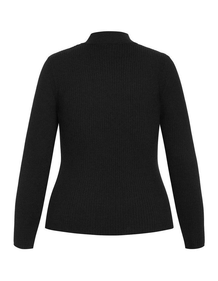 Plus Size Remi Cut Out Jumper in Black image 4