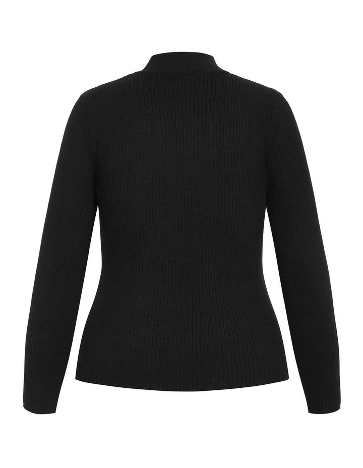 Plus Size Remi Cut Out Jumper in Black image 6