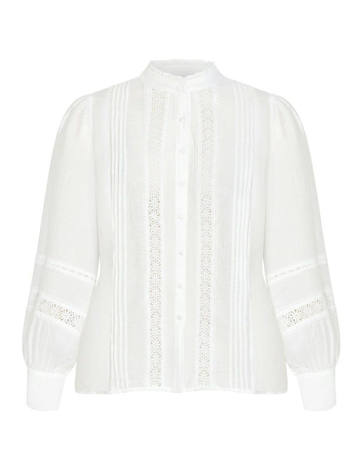 Plus Size Whimsical Shirt in White image 5