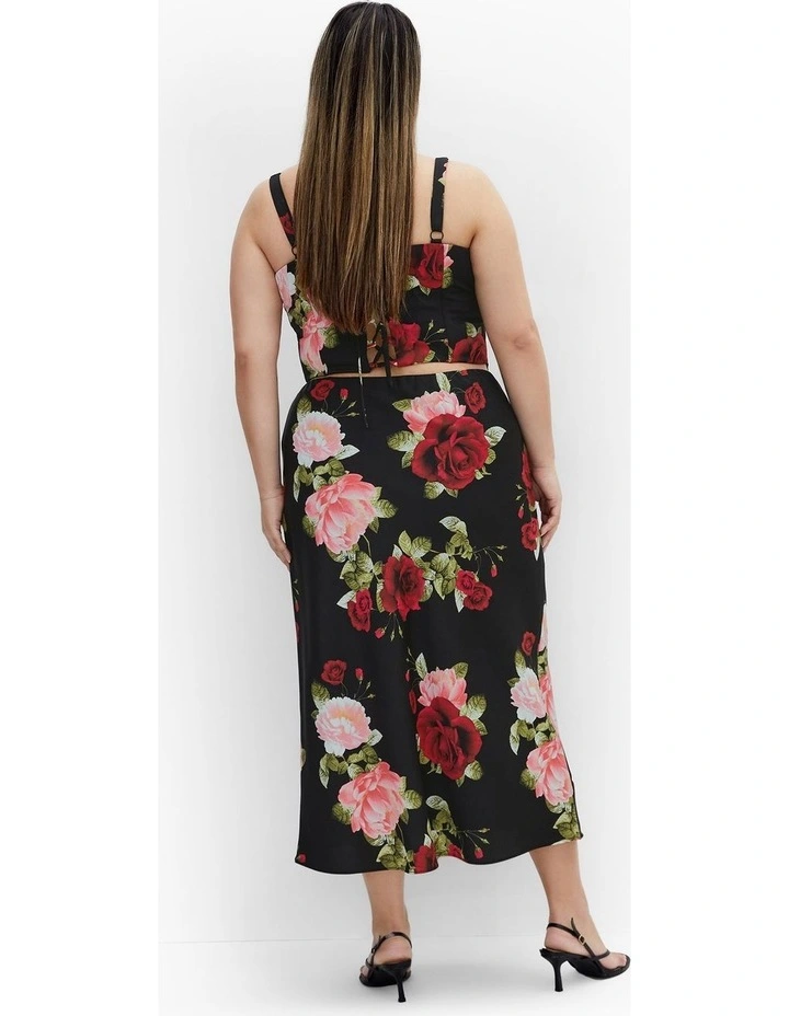 Plus Size Cherie Print Top in Black image 2