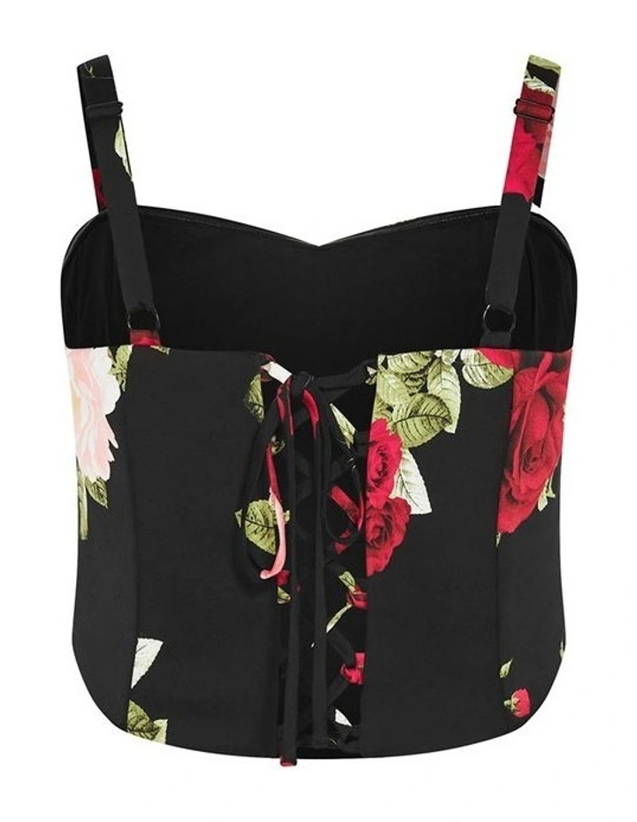 Plus Size Cherie Print Top in Black image 4