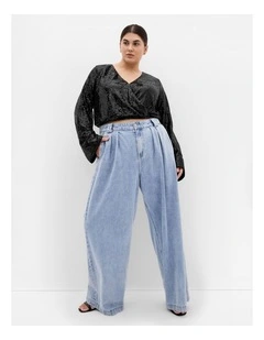 Plus Size Saturn Top in Black