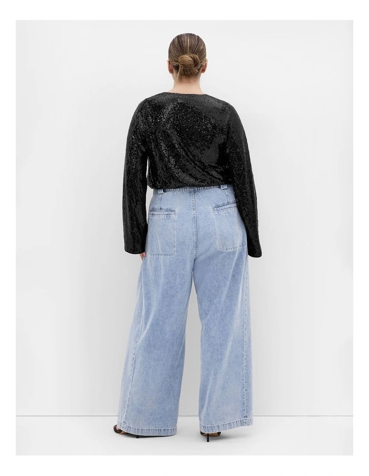 Plus Size Saturn Top in Black image 2