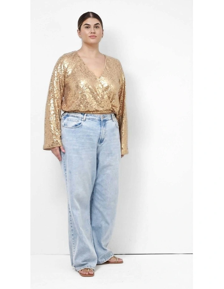 Plus Size Saturn Top in Gold image 7