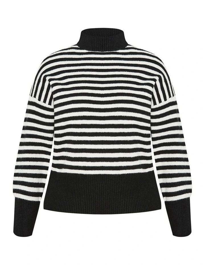 Plus Size Hampstead Jumper in Narrow Stripe image 3