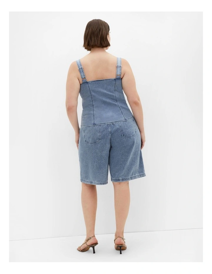 Plus Size Abbie Denim Top in Light Wash image 2