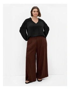 Plus Size Drama Queen Long Sleeve Shirt in Black