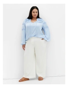 Plus Size Drama Queen Long Sleeve Shirt in Sky