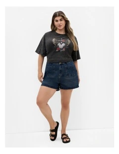 Plus Size Kyra Tee in Black Wash