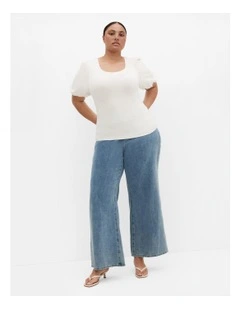 Plus Size Tani Top in White